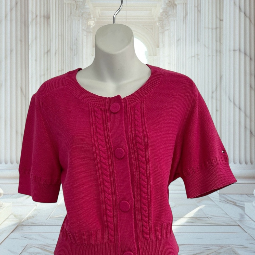 Tommy Hilfiger Women's Fuchsia Cardigan in size Lg & XL